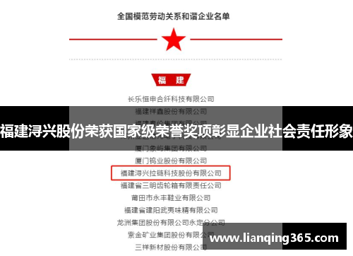 福建浔兴股份荣获国家级荣誉奖项彰显企业社会责任形象